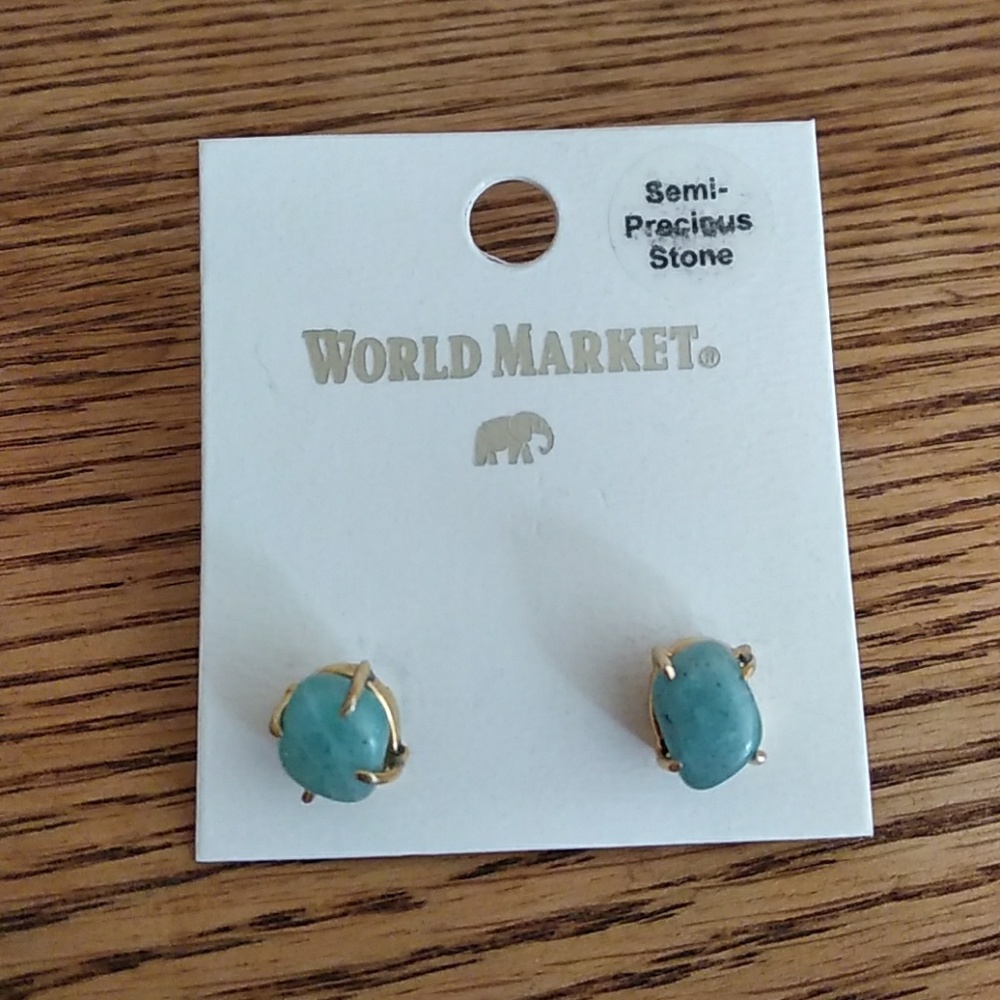 World Market gemstone studded earrings donating